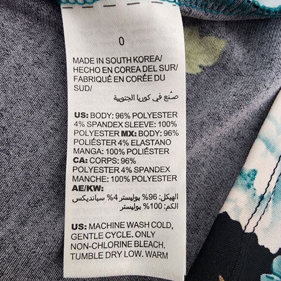 Chico's Top Womens Size 0 Small Floral Woven 3/4 Kimono Sleeve Scoop 570242670 - Picture 8 of 9